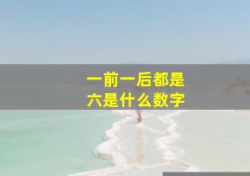 一前一后都是六是什么数字