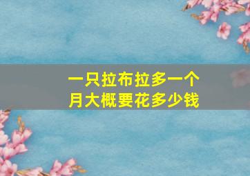 一只拉布拉多一个月大概要花多少钱