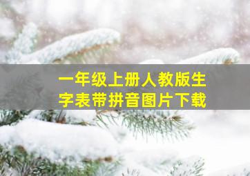 一年级上册人教版生字表带拼音图片下载