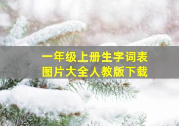 一年级上册生字词表图片大全人教版下载