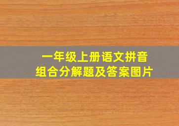 一年级上册语文拼音组合分解题及答案图片