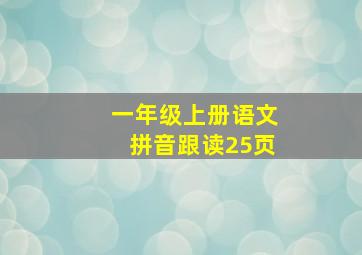 一年级上册语文拼音跟读25页