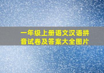 一年级上册语文汉语拼音试卷及答案大全图片