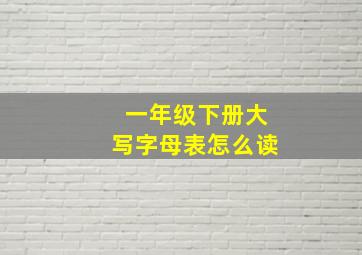 一年级下册大写字母表怎么读