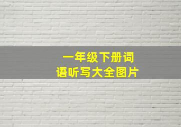 一年级下册词语听写大全图片