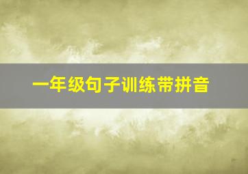 一年级句子训练带拼音