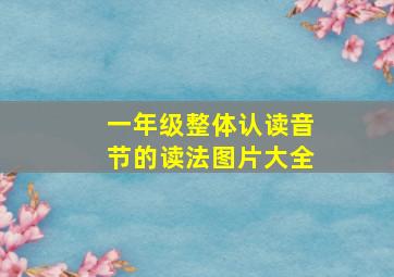 一年级整体认读音节的读法图片大全