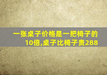 一张桌子价格是一把椅子的10倍,桌子比椅子贵288