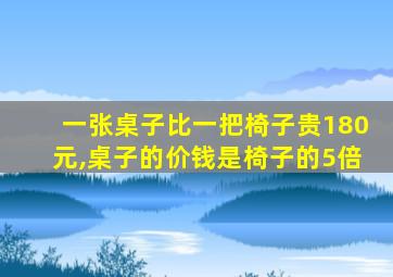 一张桌子比一把椅子贵180元,桌子的价钱是椅子的5倍