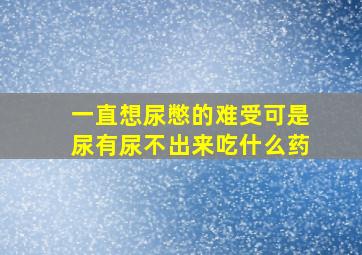 一直想尿憋的难受可是尿有尿不出来吃什么药