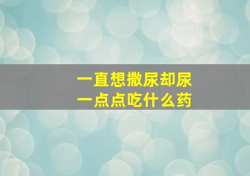 一直想撒尿却尿一点点吃什么药