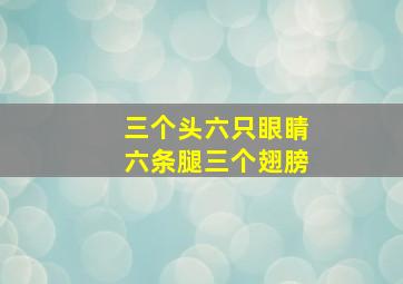 三个头六只眼睛六条腿三个翅膀