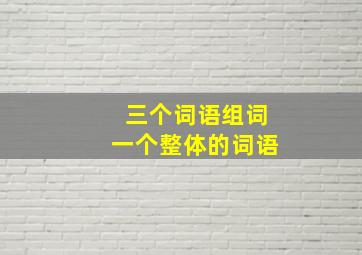 三个词语组词一个整体的词语