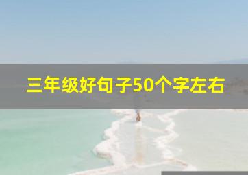 三年级好句子50个字左右