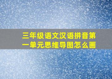 三年级语文汉语拼音第一单元思维导图怎么画