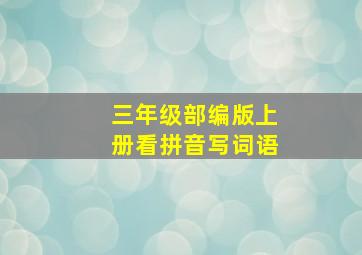 三年级部编版上册看拼音写词语