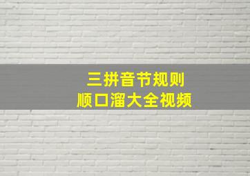 三拼音节规则顺口溜大全视频