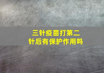 三针疫苗打第二针后有保护作用吗