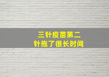 三针疫苗第二针拖了很长时间