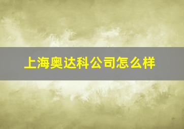 上海奥达科公司怎么样