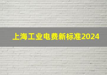 上海工业电费新标准2024