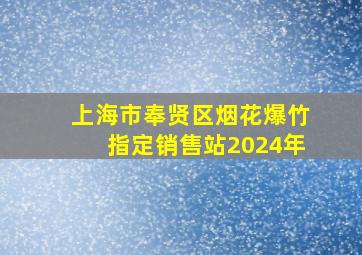 上海市奉贤区烟花爆竹指定销售站2024年