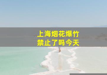 上海烟花爆竹禁止了吗今天