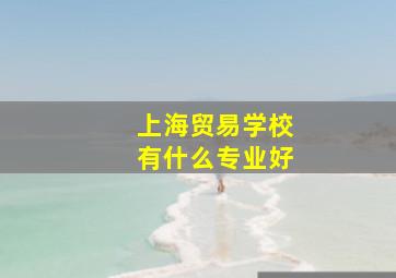 上海贸易学校有什么专业好