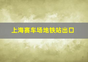 上海赛车场地铁站出口