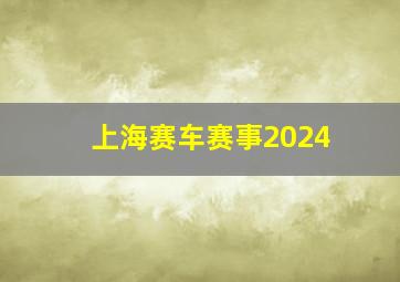 上海赛车赛事2024