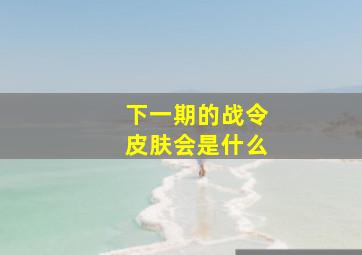 下一期的战令皮肤会是什么