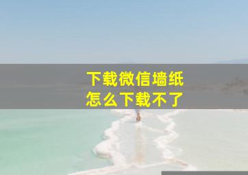 下载微信墙纸怎么下载不了