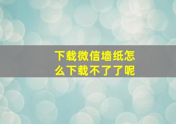 下载微信墙纸怎么下载不了了呢