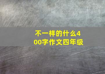 不一样的什么400字作文四年级