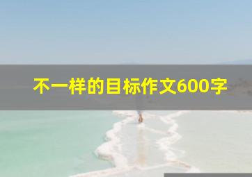 不一样的目标作文600字