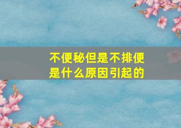 不便秘但是不排便是什么原因引起的