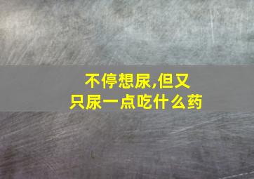 不停想尿,但又只尿一点吃什么药