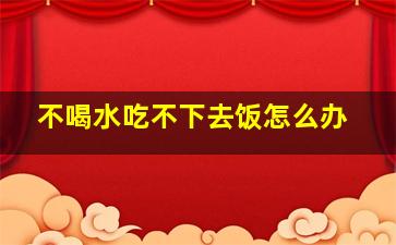 不喝水吃不下去饭怎么办