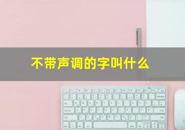 不带声调的字叫什么