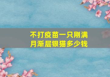 不打疫苗一只刚满月渐层银猫多少钱