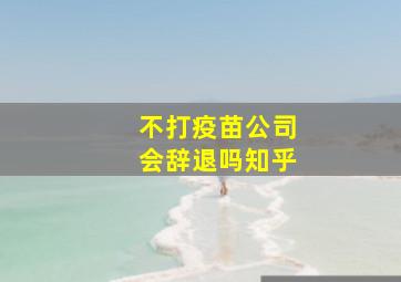 不打疫苗公司会辞退吗知乎