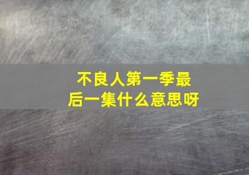 不良人第一季最后一集什么意思呀