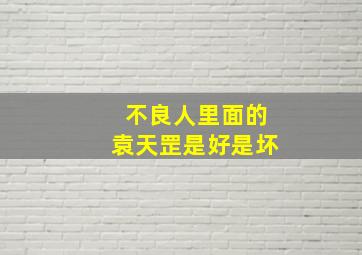 不良人里面的袁天罡是好是坏