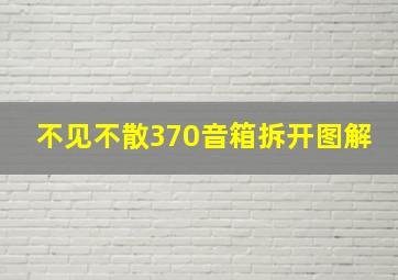 不见不散370音箱拆开图解