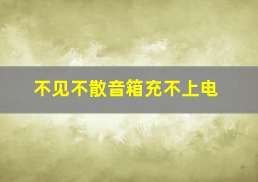 不见不散音箱充不上电