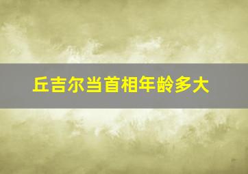 丘吉尔当首相年龄多大