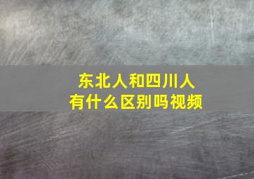 东北人和四川人有什么区别吗视频