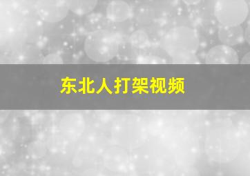 东北人打架视频