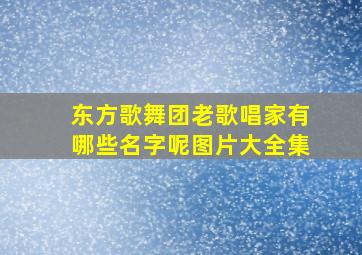 东方歌舞团老歌唱家有哪些名字呢图片大全集