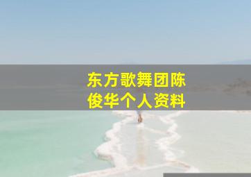 东方歌舞团陈俊华个人资料